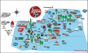 Map of Fiddlers Grove