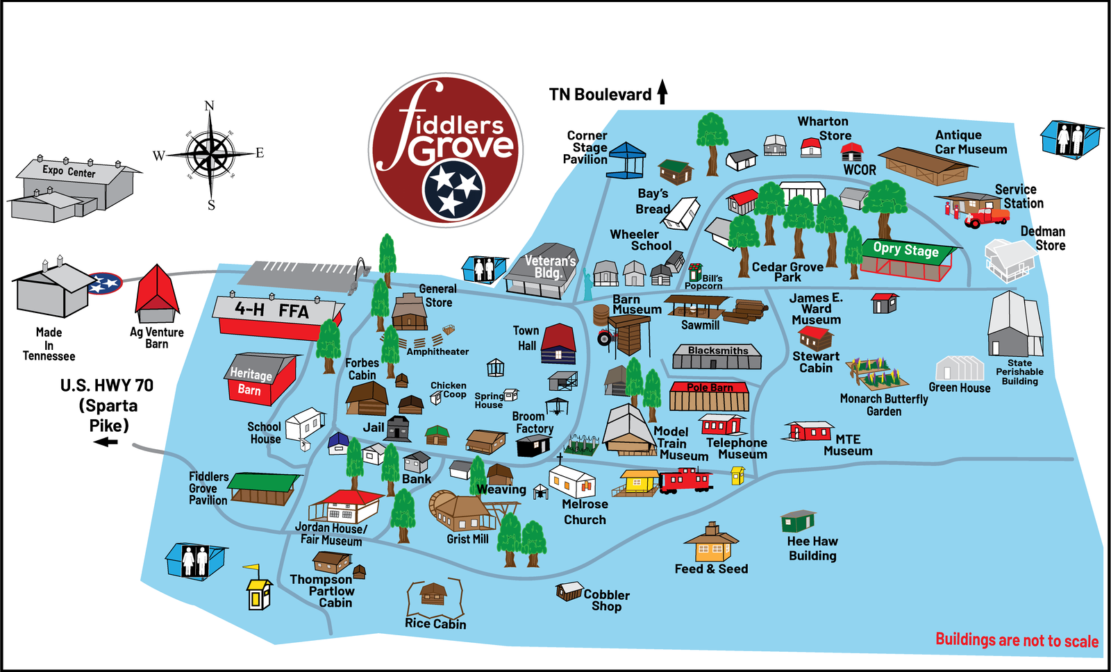 Map of Fiddlers Grove